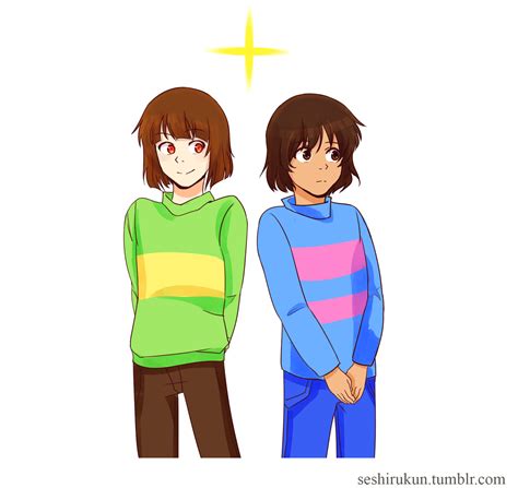 Chara and Frisk: Watching you [GIF] by atomicheartlight on DeviantArt