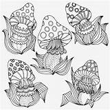 Mushroom Coloring Page sketch template
