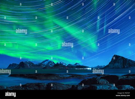 Northern Lights in Norway Stock Photo - Alamy