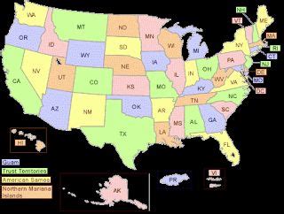 52 States America Map - Guenna Holly-Anne