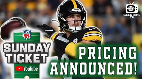 NFL Sunday Ticket YouTube Pricing Announced - YouTube