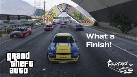 GTA FiveM racing - Closest finish ever! (Project Homecoming) - YouTube