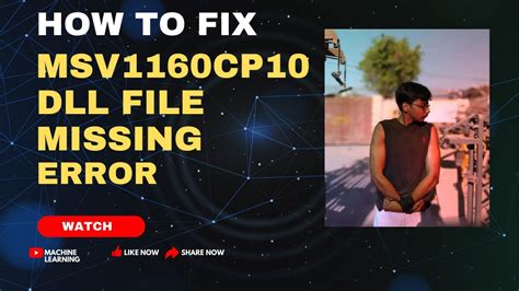 msv1160cp10 dll How to Fix msv1160cp10 dll Files Missing Error In ...