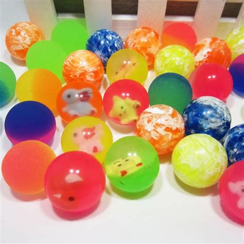 27mm rubber Bouncing balls, elastic ball cartoon bouncing ball for kids small solid Rubber ...