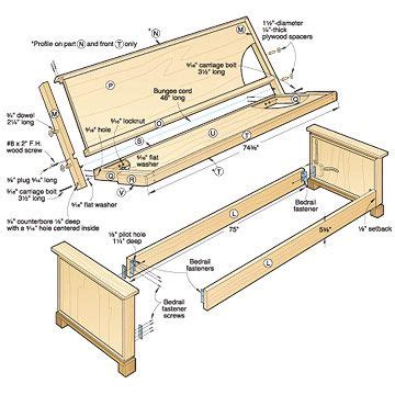 Blueprints wood projects - free furniture building plans | Futon woodworking plans, Diy futon ...