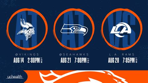 Broncos’ preseason contests vs. Minnesota, Seattle set; Denver to ...