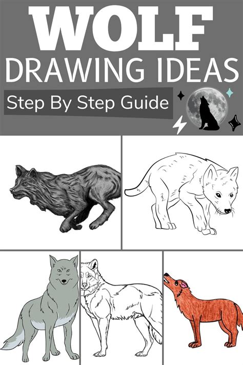 25 Wolf Drawing Ideas - How To Draw Wolf - DIYnCrafty