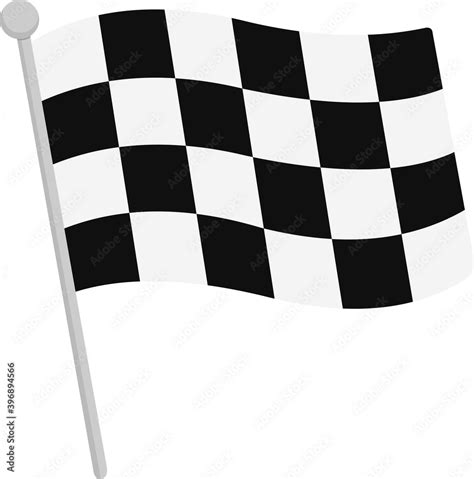 Vector emoticon illustration of a checkered flag Stock Vector | Adobe Stock