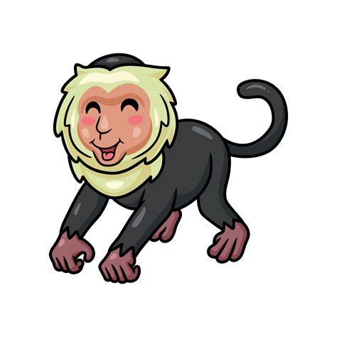 Cute little capuchin monkey cartoon 14328718 Vector Art at Vecteezy