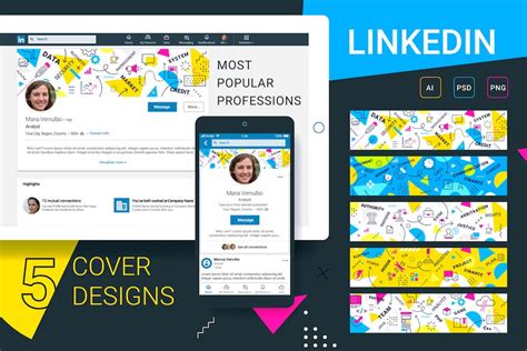 Linkedin| cover designs set, Graphic Templates - Envato Elements