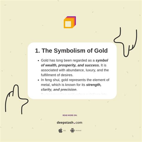 1. The Symbolism of Gold - Deepstash