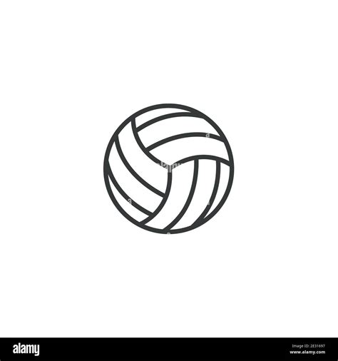 Volleyball icon, volleyball logo isolated on white background. Vector illustration Stock Vector ...