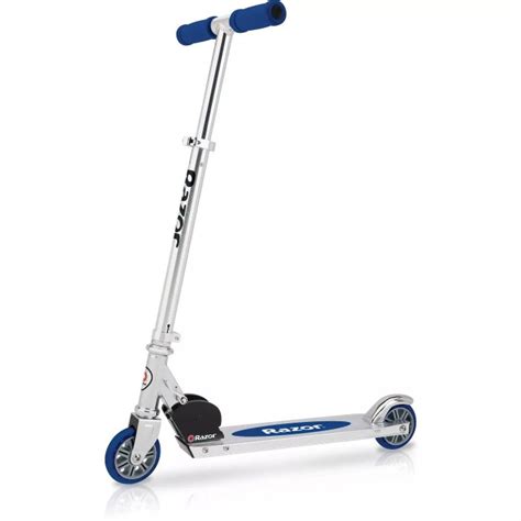 Razor A Lighted Wheel Original Kick Scooter w/ LED Light Up Wheels, Blue - Tanga