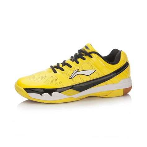 Li-Ning Badminton Shoes 2016 Limited Pro Black Yellow Badminton shoes Men, LiNing AYAL025-3-4 ...