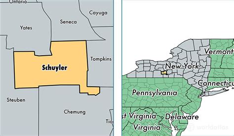 Schuyler County, New York / Map of Schuyler County, NY / Where is ...