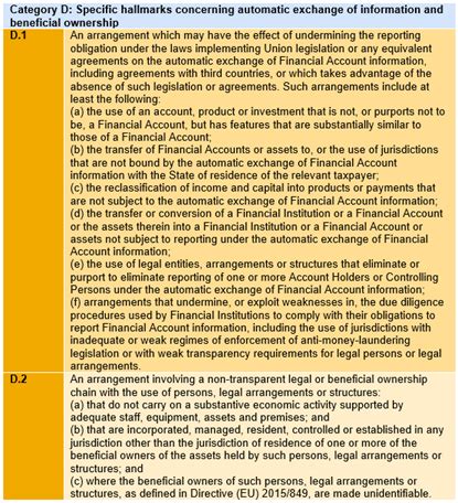 DAC6 hallmarks and the main benefit test - Crowe Peak