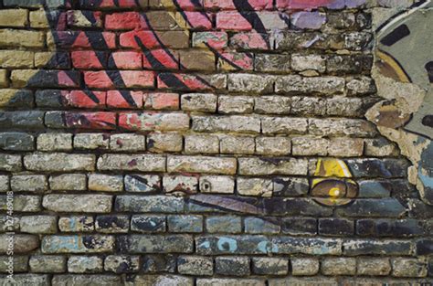 Old graffiti brick wall background texture Stock Photo | Adobe Stock