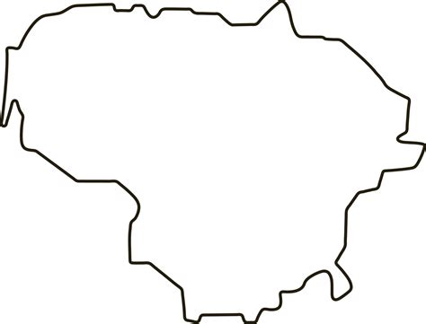 Map of Lithuania. Outline map vector illustration 8726762 Vector Art at Vecteezy