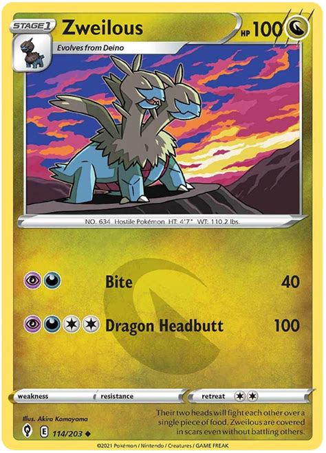 Zweilous - Evolving Skies #114 Pokemon Card