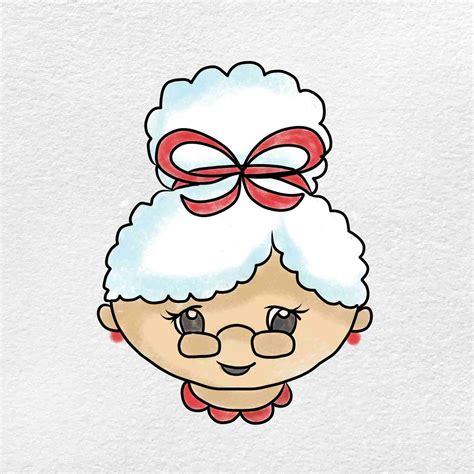 Mrs. Claus Drawing - HelloArtsy