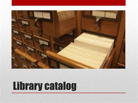 Library catalog