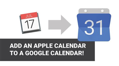 Adding an Apple Calendar to Google Calendar - YouTube