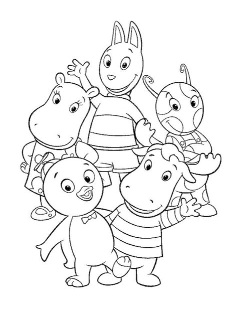 The Backyardigans Characters Coloring Page - Free Printable Coloring Pages for Kids