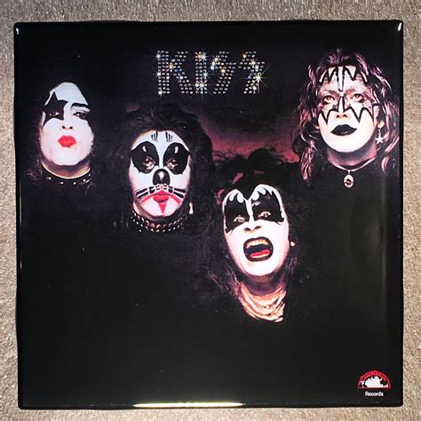 KISS First Album Coaster Custom Ceramic Tile | Album art, Kiss album ...