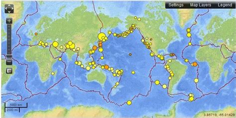 Real-time Earthquake Map | Risk Consulting | Earthquakes activities ...