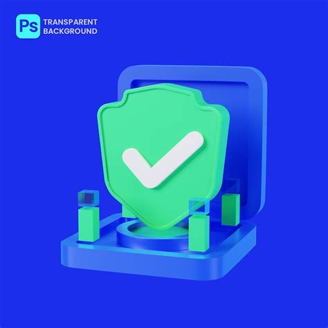 Premium PSD | Cyber security icon and blue box