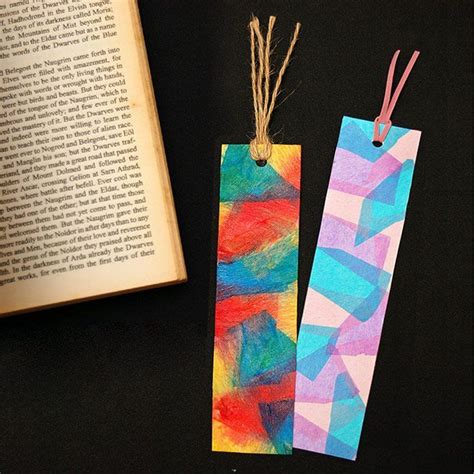 Stained Glass Bookmarks | Kids' Crafts | Fun Craft Ideas | FirstPalette.com | Tissue paper ...