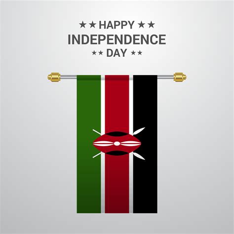 Kenya Independence day hanging flag background 14220108 Vector Art at Vecteezy