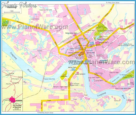 Nanning Map - TravelsFinders.Com