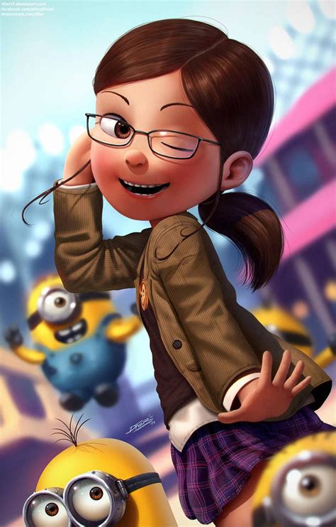 Margo and Minions by DFer32 | Female cartoon characters, Female cartoon, Famous cartoons