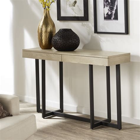 Weston Home Nadian Wood and Metal Console Table, Ivory - Walmart.com