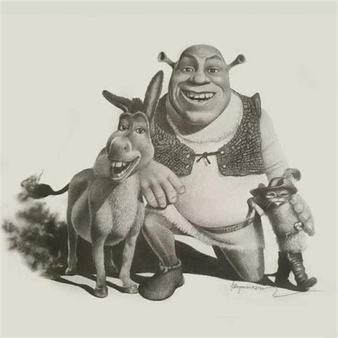 Drawing & Shrek | Shrek drawing, Cute disney characters, Realistic drawings