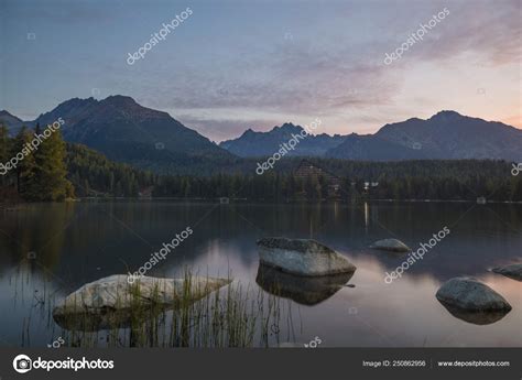 Sunrise Mountain Lake Tatra Mountains Slovakia Stock Photo by ...