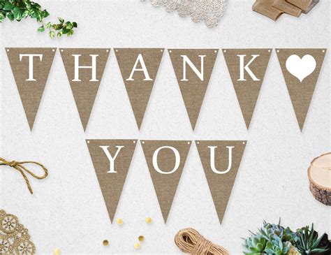 Thank You Banner // INSTANT DOWNLOAD // Printable // Wedding