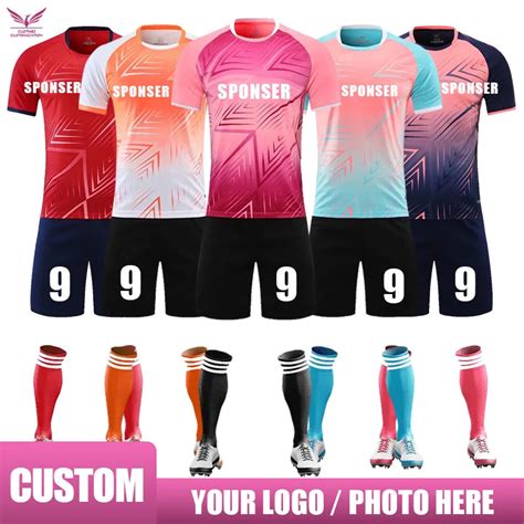 custom-logo-Soccer-jersey-set-men-football-uniform-Personality ...