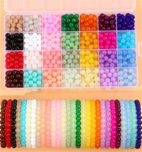 Glass Beads in 28 Colors 700pcs 8mm - Etsy