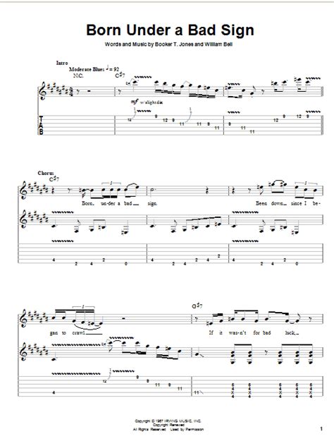 Born Under A Bad Sign by Albert King - Guitar Tab Play-Along - Guitar Instructor