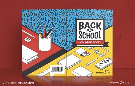 Back To School Coloring Book Cover Design Vector Download