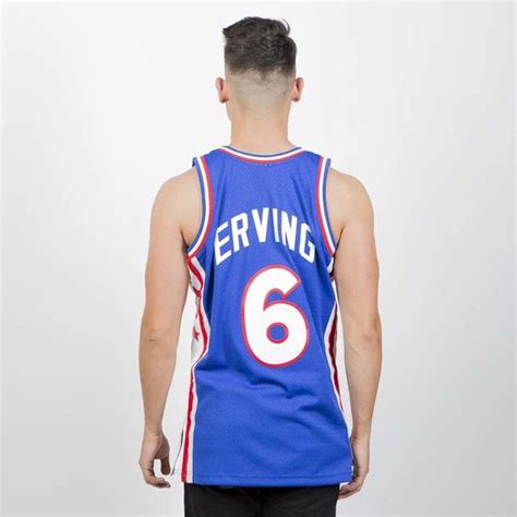 Mitchell & Ness Philadelphia Sixers #6 Julius Erving blue Swingman Jersey | Bludshop.com