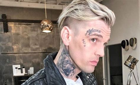 Aaron Carter debuts new face tattoo of girlfriend’s name - National ...