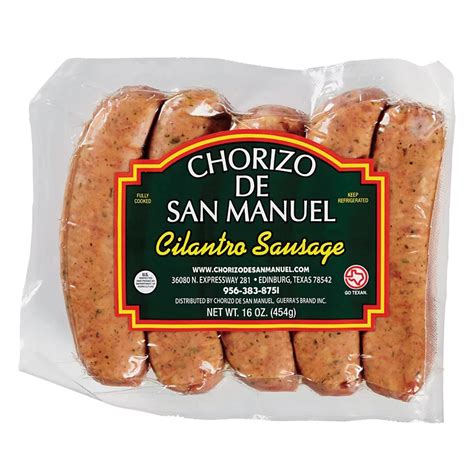 Chorizo De San Manuel Cilantro Sausage Links - Shop Sausage at H-E-B