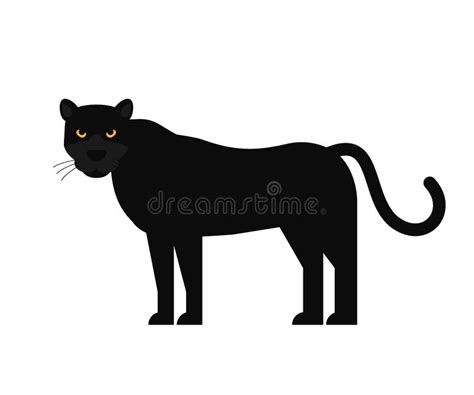 Cartoon Black Panther Vector Illustration Stock Vector - Illustration ...