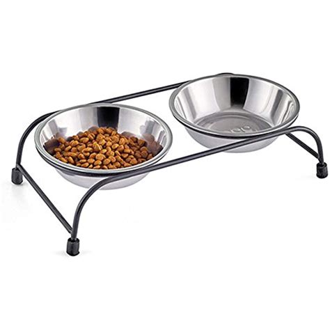 Ztl Stainless Steel Double Pet Bowls with Iron Stand Dog Cat Food #cats ...