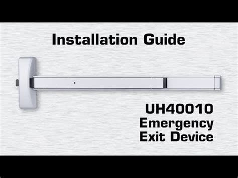 Universal Hardware Push Bar - Rim/Panic Exit Device Installation Video (UH40010) - YouTube