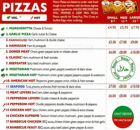 Metro Pizza Menu, Menu for Metro Pizza, Holloway, London - Zomato UK