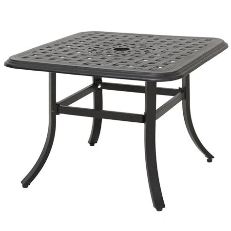 Metal Outdoor Coffee Table With Umbrella Hole / Outdoor Garden Patio ...